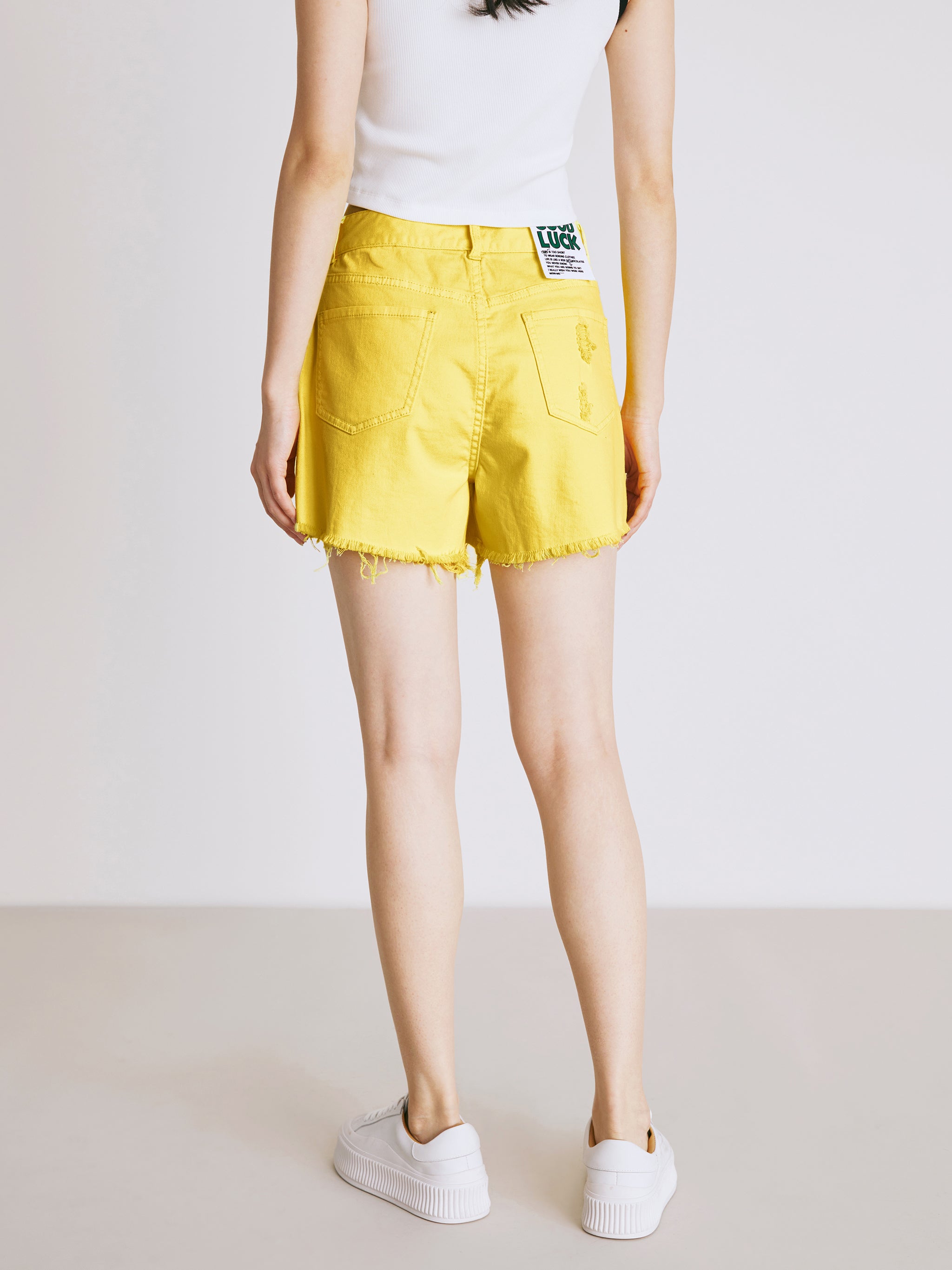 Sunshine Rubber Label Denim Shorts – Urlazh New York